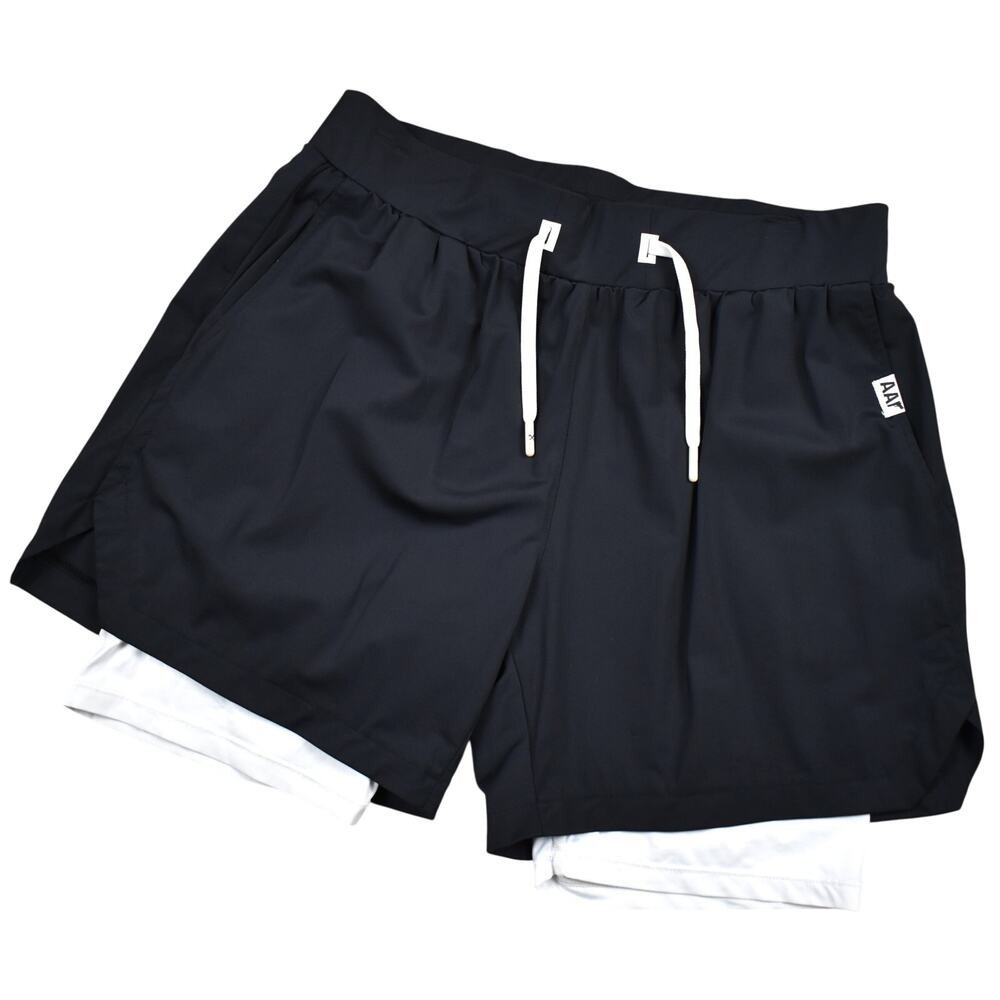 AAR All American Roughneck Shorts Men's M Black Workout Lined Training Crossfit